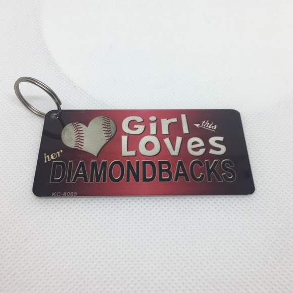 Diamondbacks Baseball Accessories - This Girl Loves her DiamondBacks Novelty Key Chain